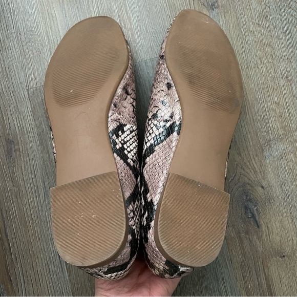 Steve Madden Danny Faux Leather Sand Python Ballerina Flats Size 9 - Picture 11 of 16
